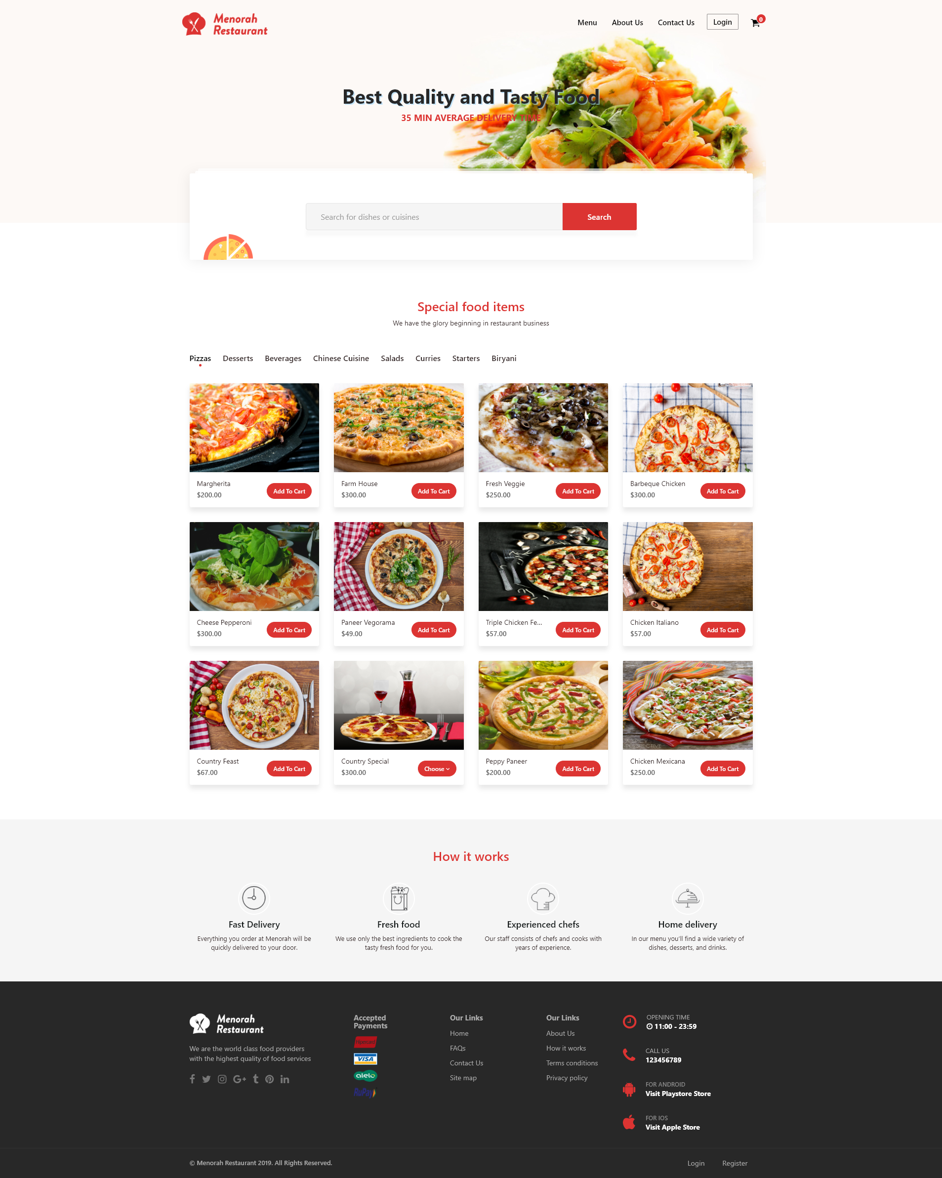 Menorah Restaurant Restaurant Food Ordering System by DigiSamaritan